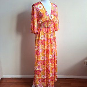 New Laraethnics Long Maxi Summer Floral Dress OS